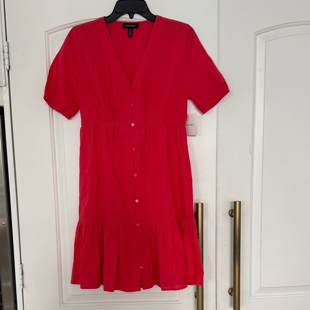 BRAND NEW WITH TAGS  Vibrant Red Midi Dress